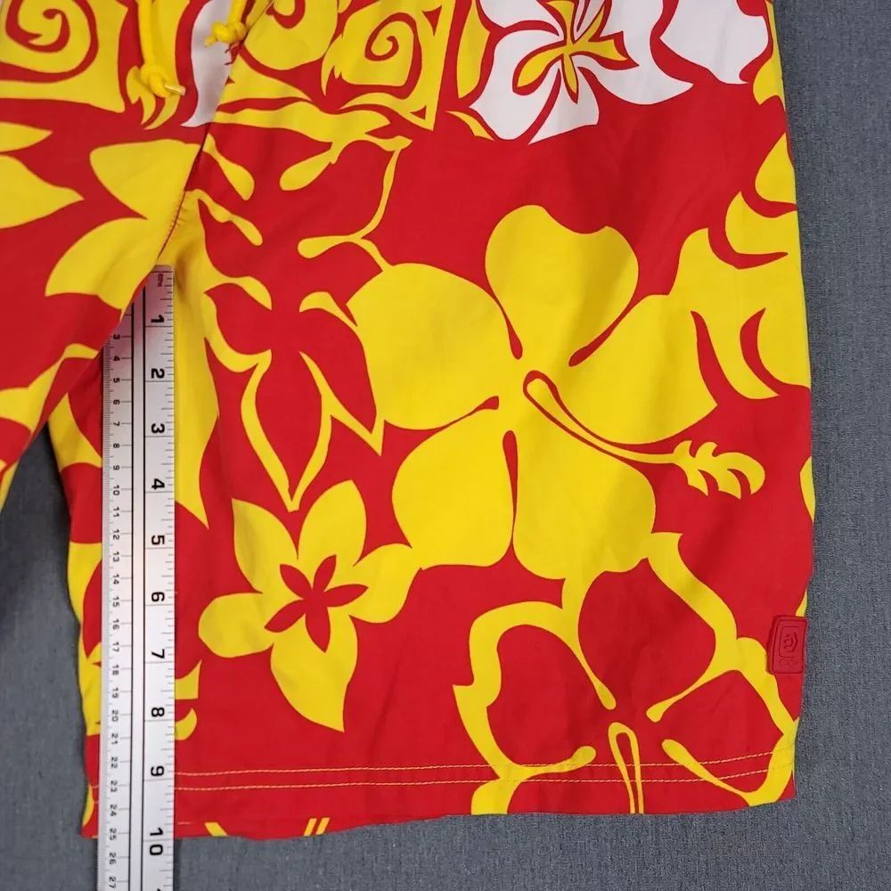 Ocean Pacific OP‎ Shorts Mens XL (Fits 34x10) Hawaiian Baggy Lined Swim Trunks